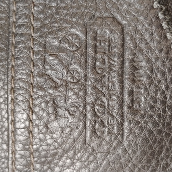 Coach Zoe Metallic Patchwork Shoulder Purse / lightly used - Picture 3 of 10